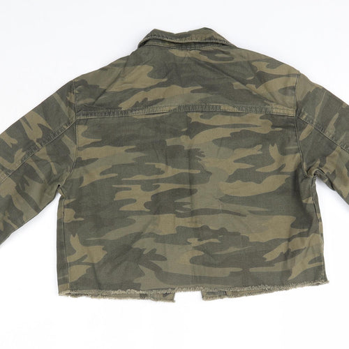 Matalan Girls Green Camouflage  Jacket  Size 9 Years