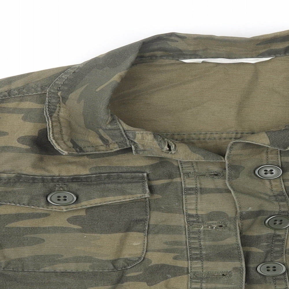 Matalan Girls Green Camouflage  Jacket  Size 9 Years