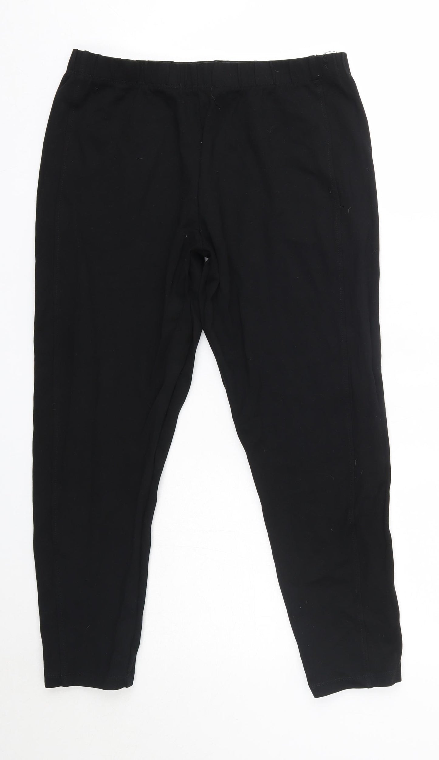 Bonmarché Womens Black  Viscose Cropped Leggings Size 14 L24 in