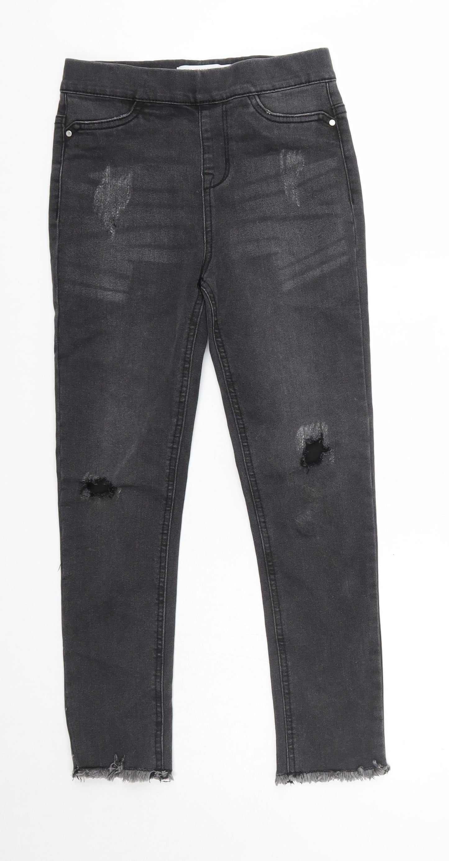 Primark Girls Grey  Cotton Jegging Jeans Size 9 Years  Regular