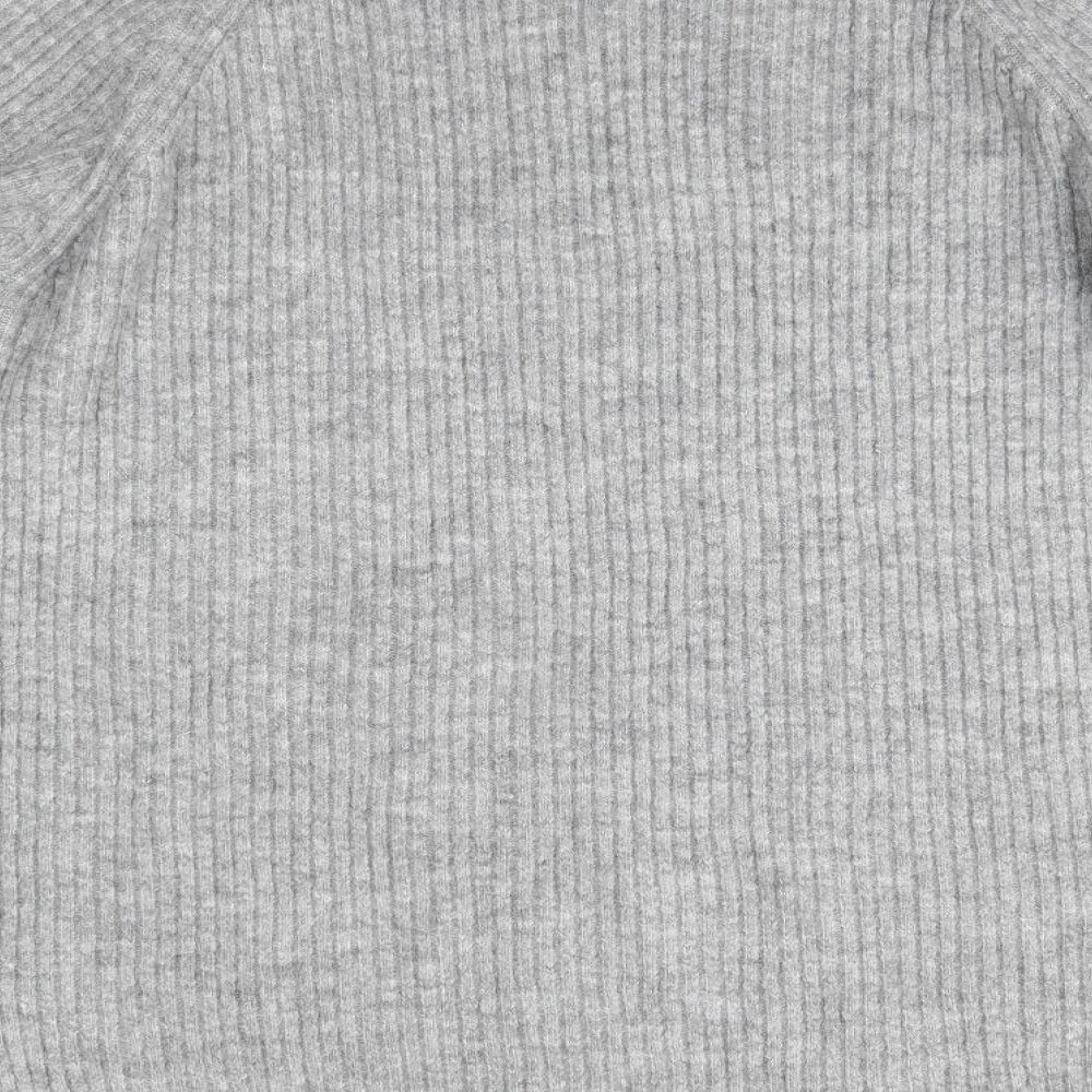George Womens Grey Round Neck  Acrylic Pullover Jumper Size M