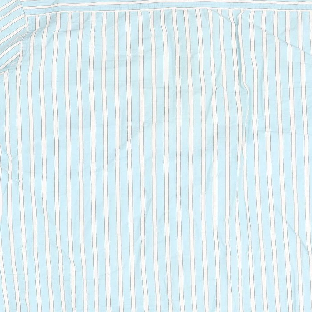 Joe Browns Womens Blue Striped 100% Cotton Basic Button-Up Size 10 Collared