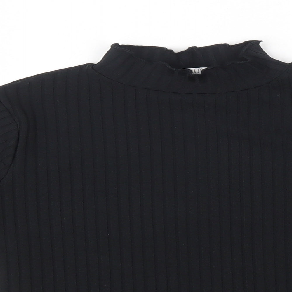 Matalan Girls Black  Polyester Basic Blouse Size 10 Years High Neck