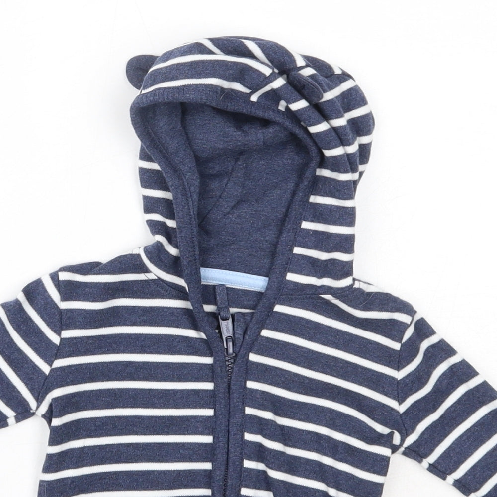 George Baby Blue Striped  Jacket  Size 0-3 Months
