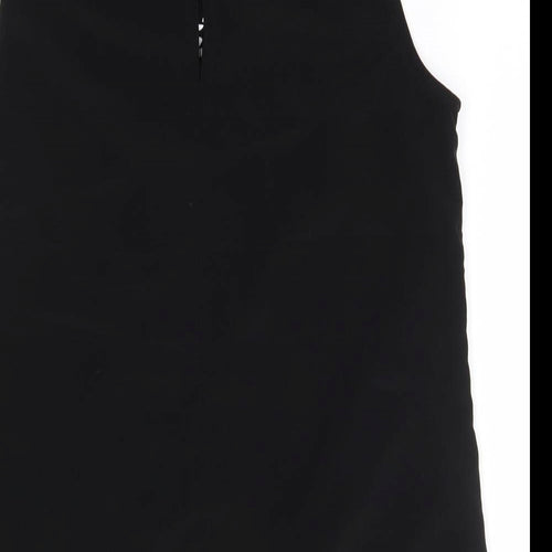 Maison Scotch Womens Black  Polyester Basic Blouse Size M Round Neck
