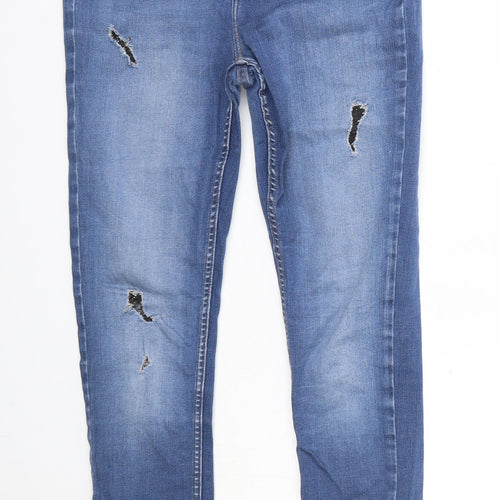 F&F Womens Blue  Cotton Skinny Jeans Size 10 L26 in Regular  - Short