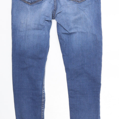 F&F Womens Blue  Cotton Skinny Jeans Size 10 L26 in Regular  - Short
