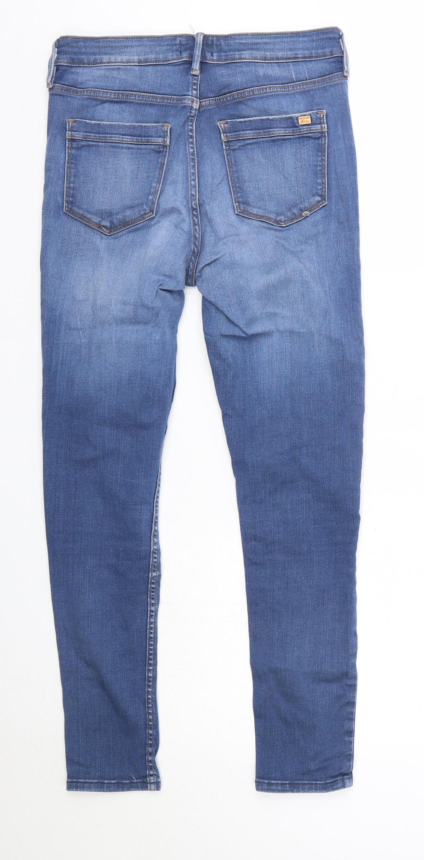 F&F Womens Blue  Cotton Skinny Jeans Size 10 L26 in Regular  - Short