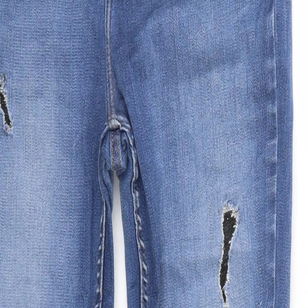 F&F Womens Blue  Cotton Skinny Jeans Size 10 L26 in Regular  - Short