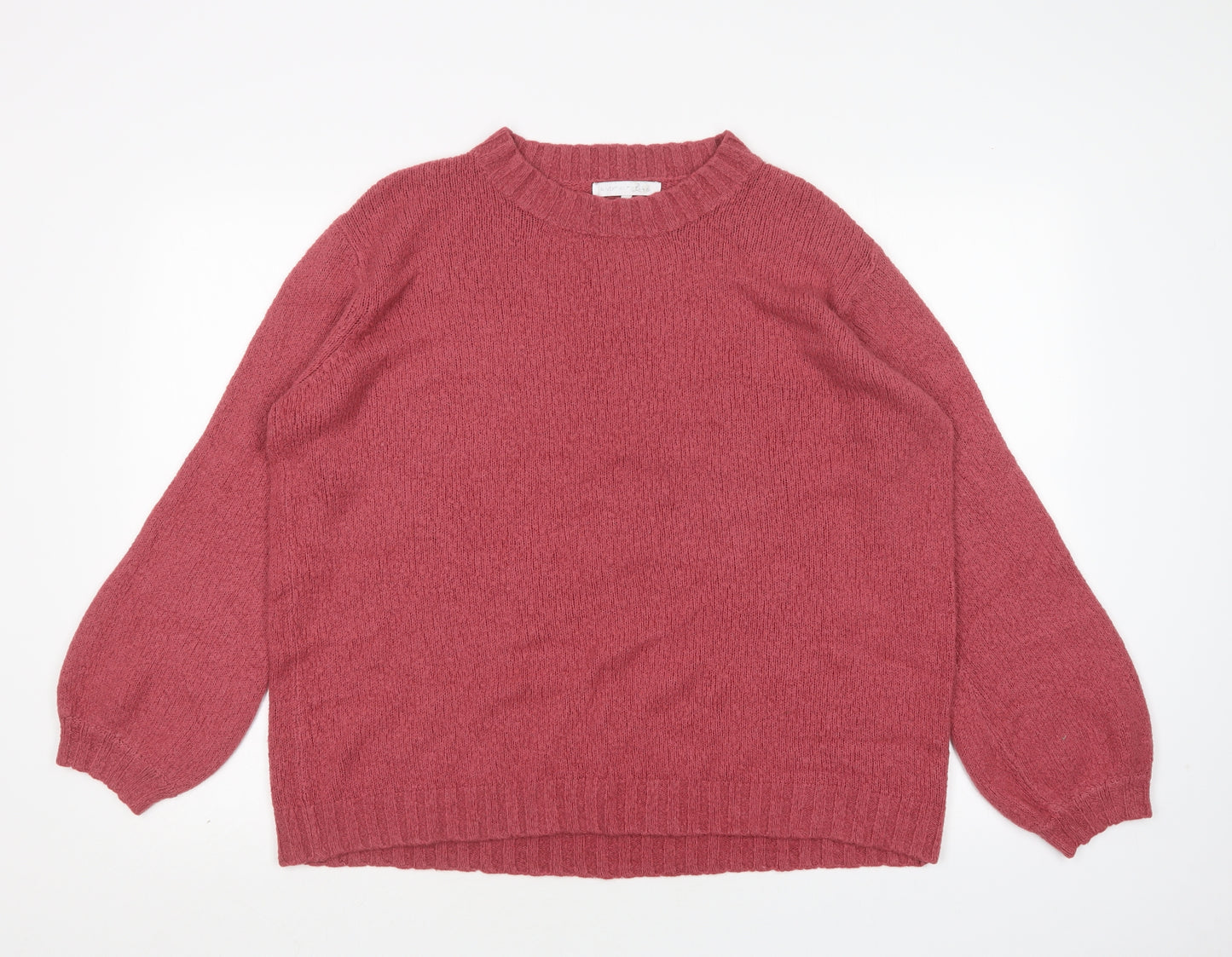 NEXT Womens Pink Round Neck  Acrylic Pullover Jumper Size L