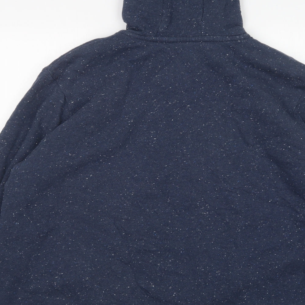 Nutmeg Mens Blue  Cotton Full Zip Hoodie Size 2XL