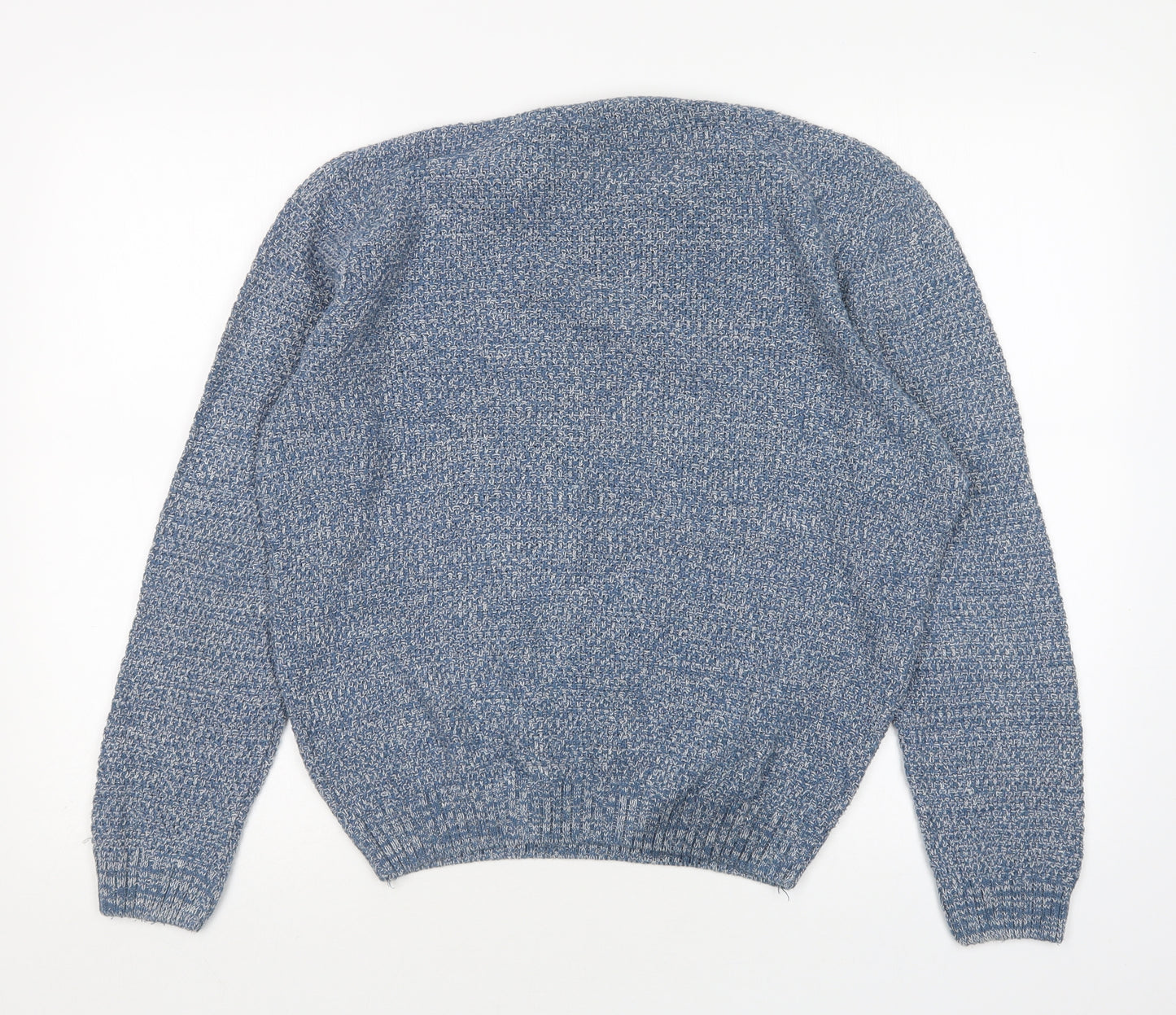 River Island Womens Blue Round Neck  Acrylic Pullover Jumper Size M