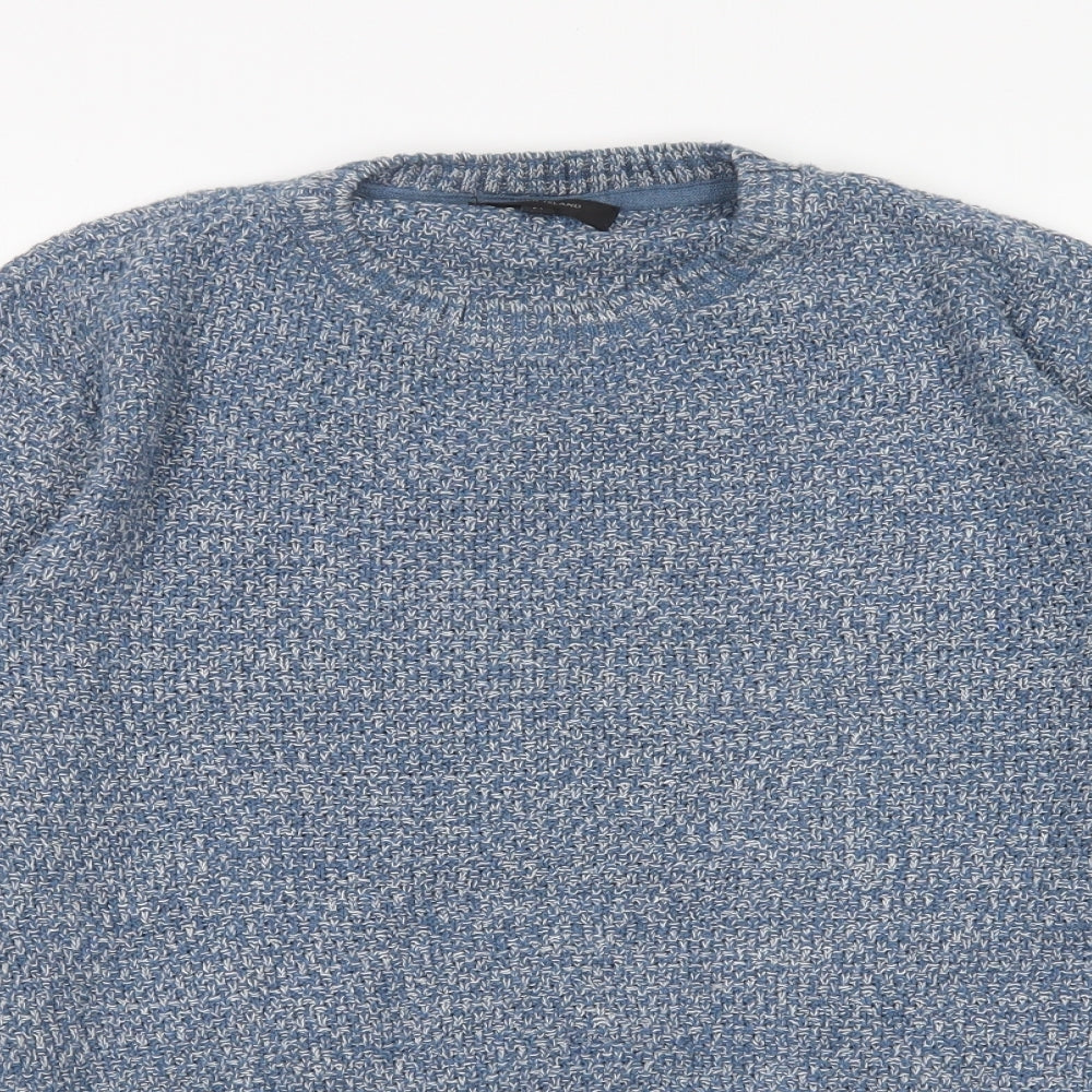 River Island Womens Blue Round Neck  Acrylic Pullover Jumper Size M