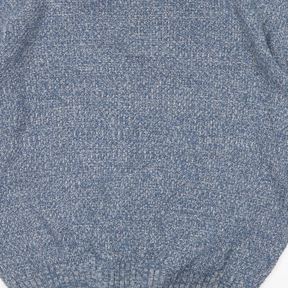 River Island Womens Blue Round Neck  Acrylic Pullover Jumper Size M