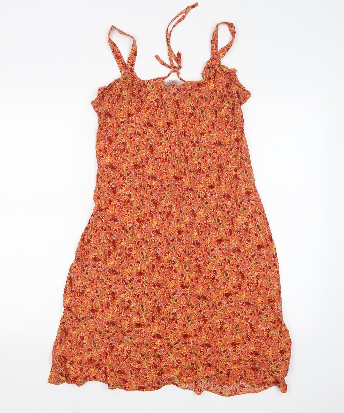 George Womens Multicoloured Paisley Viscose Tank Dress  Size 14  V-Neck