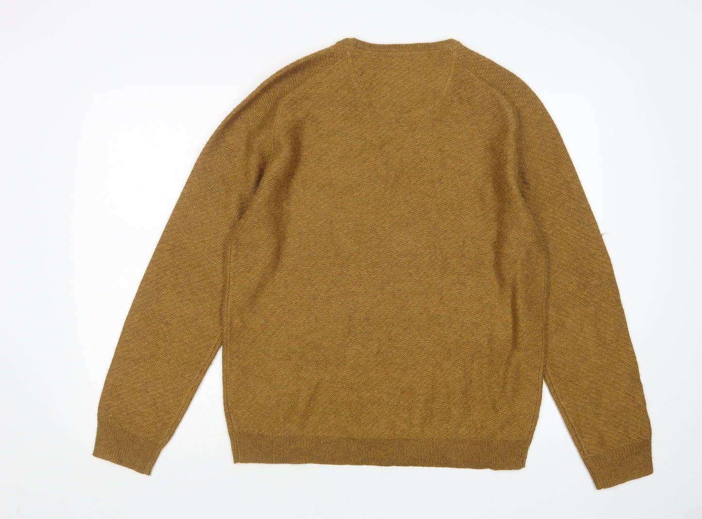 Burton  Mens Brown Round Neck  Acrylic Pullover Jumper Size L