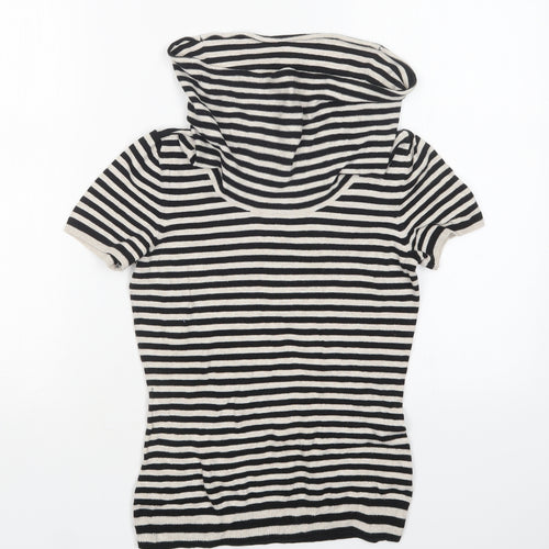Gap Womens Multicoloured Roll Neck Striped Cotton Pullover Jumper Size XS
