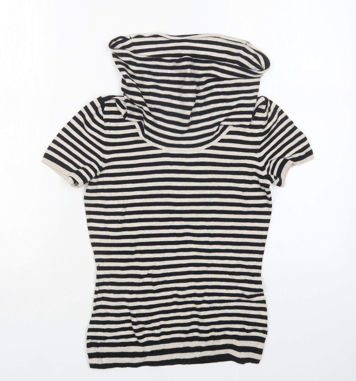 Gap Womens Multicoloured Roll Neck Striped Cotton Pullover Jumper Size XS