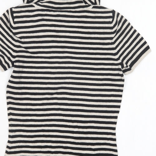 Gap Womens Multicoloured Roll Neck Striped Cotton Pullover Jumper Size XS