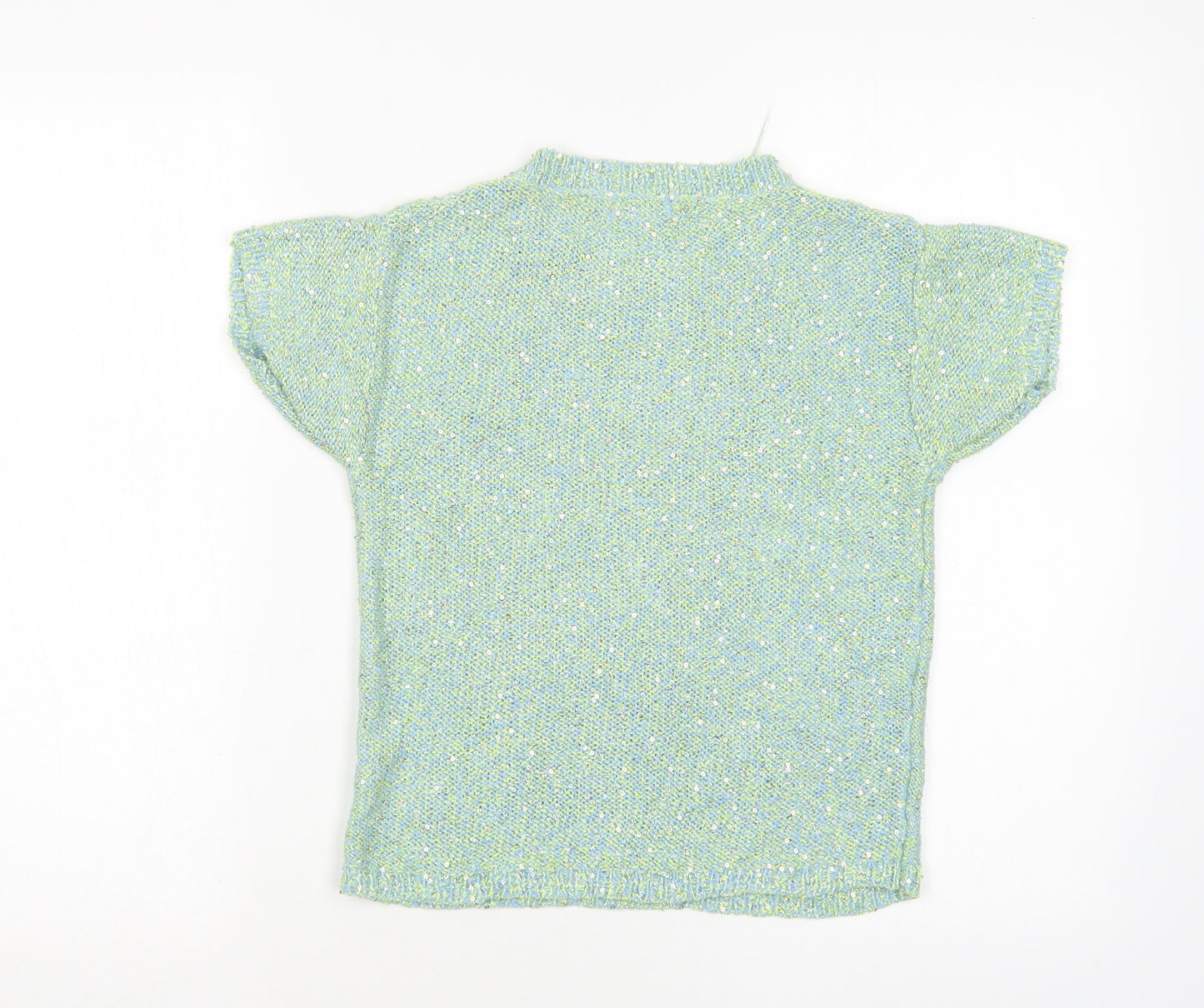 Monsoon Womens Green Round Neck  Viscose Pullover Jumper Size S