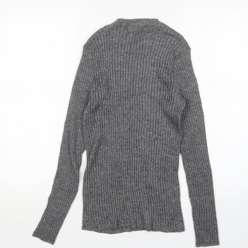 Primark Womens Grey Round Neck  Cotton Pullover Jumper Size M