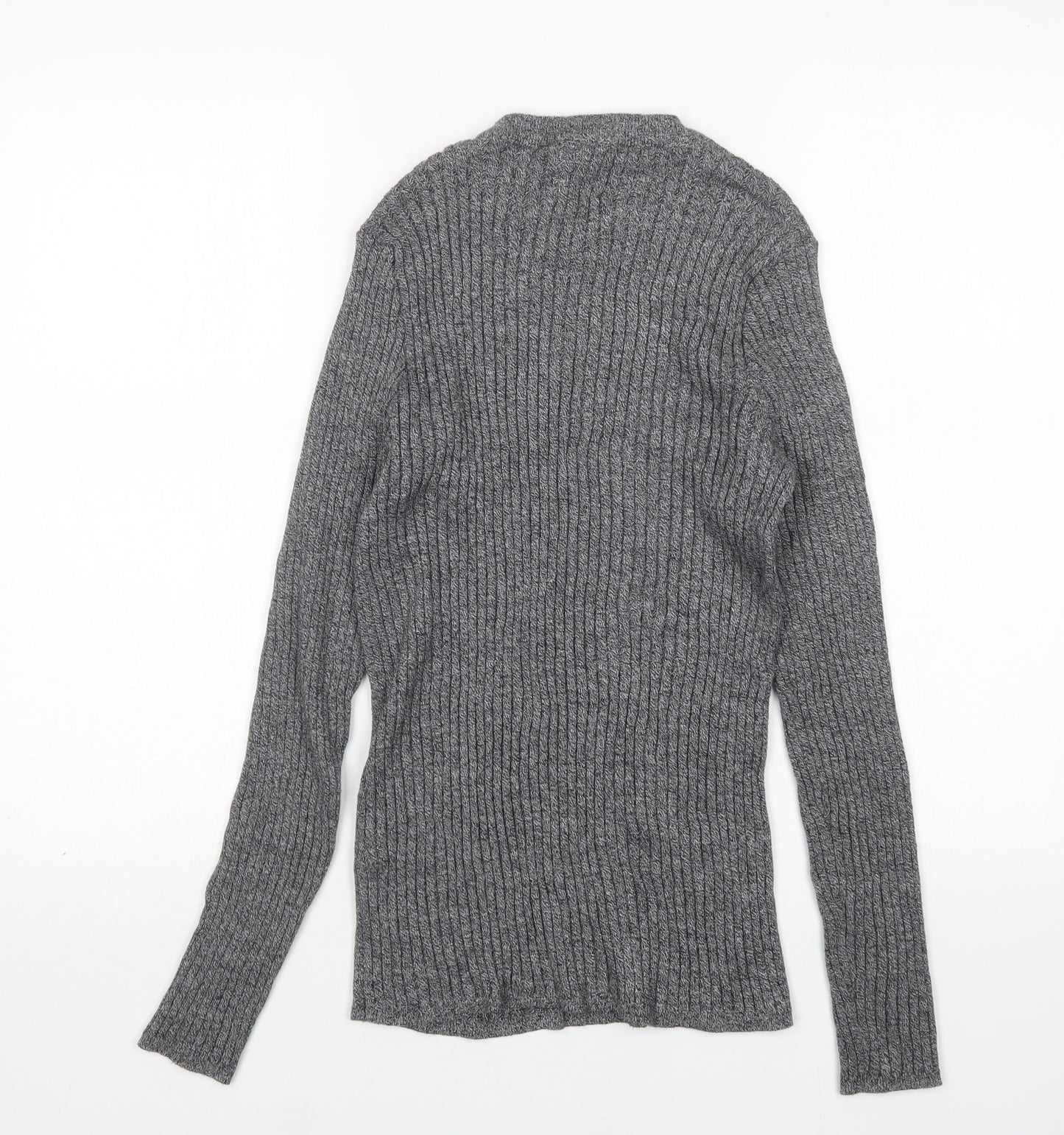 Primark Womens Grey Round Neck  Cotton Pullover Jumper Size M