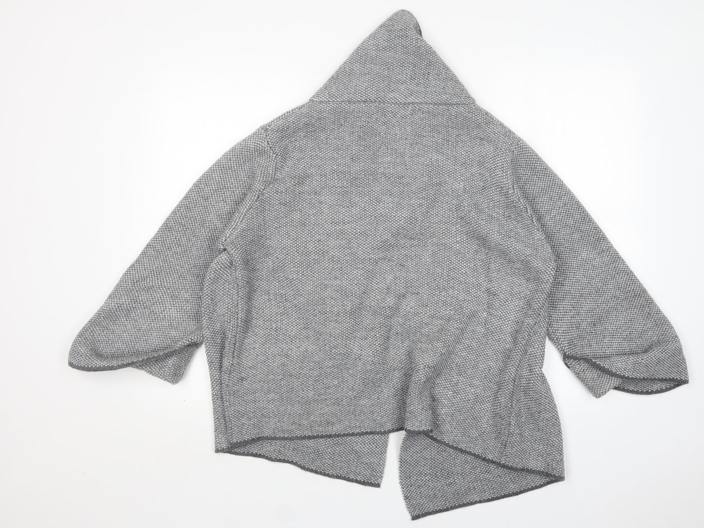 Yida Womens Grey V-Neck  Acrylic Cardigan Jumper Size L