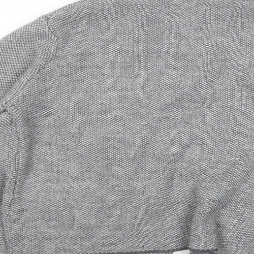 Yida Womens Grey V-Neck  Acrylic Cardigan Jumper Size L