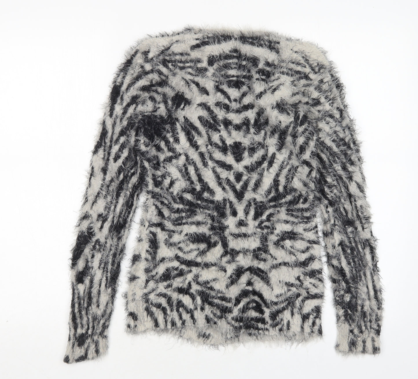 Quiz Womens Multicoloured Round Neck Animal Print Acrylic Pullover Jumper Size M