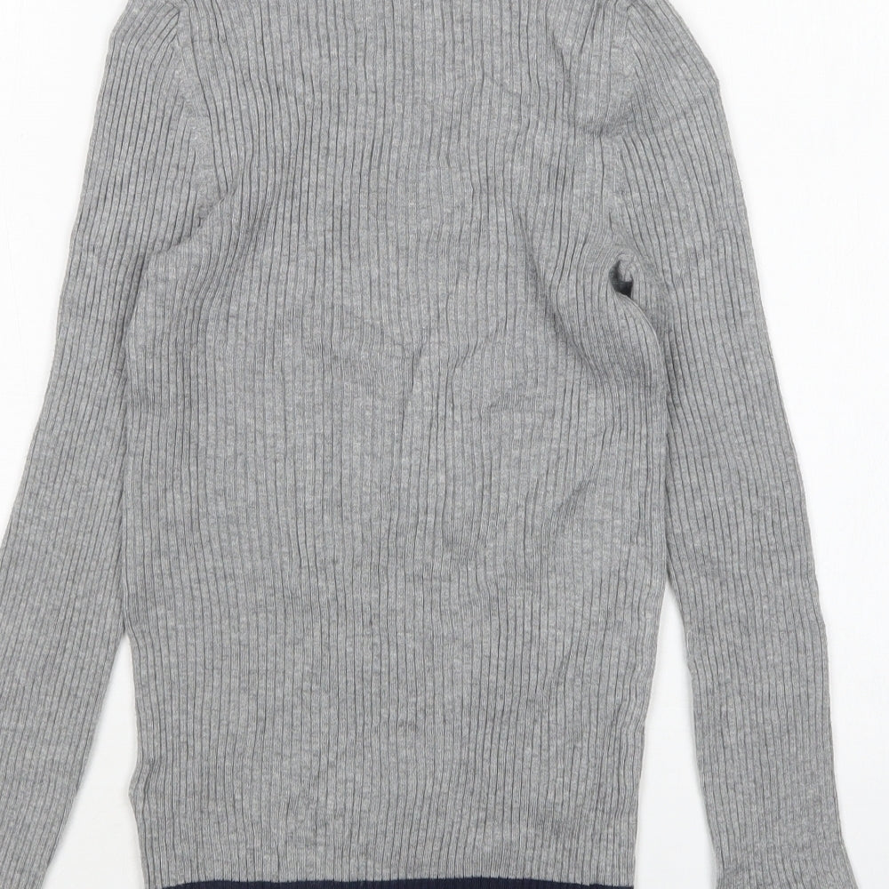 George Womens Grey Round Neck  Viscose Pullover Jumper Size 10