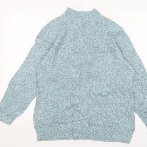 Damart Womens Green Mock Neck  Acrylic Pullover Jumper Size 18