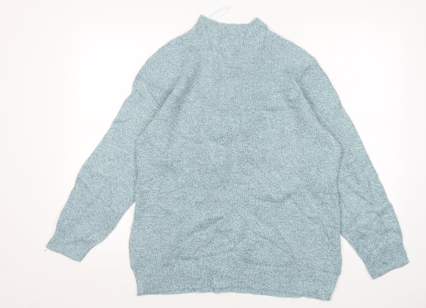 Damart Womens Green Mock Neck  Acrylic Pullover Jumper Size 18