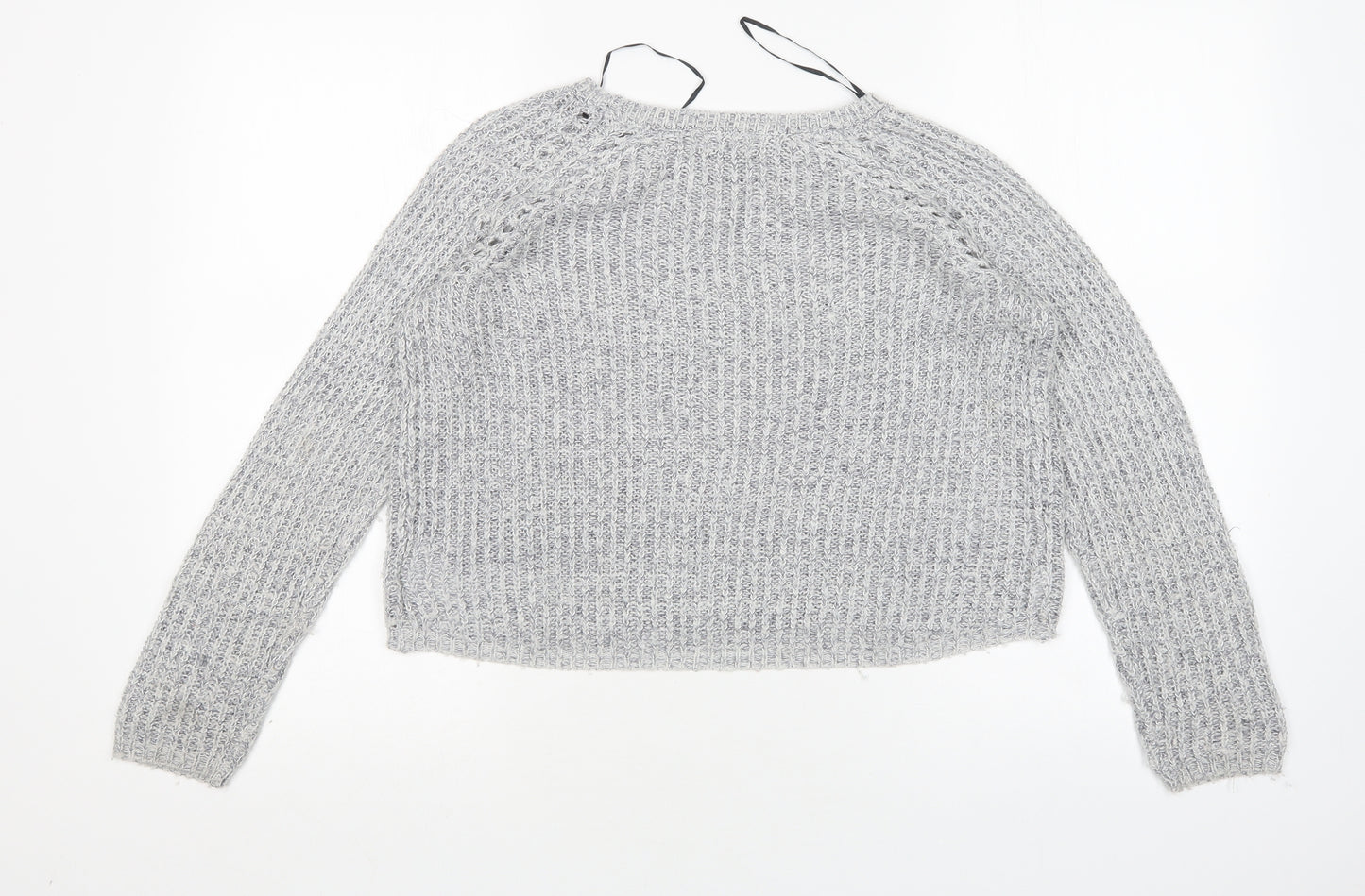 H&M Girls Grey Round Neck  Acrylic Pullover Jumper Size 11-12 Years