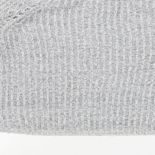 H&M Girls Grey Round Neck  Acrylic Pullover Jumper Size 11-12 Years