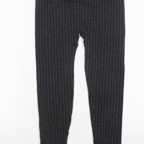 Diva Feva Womens Grey Herringbone Polyester Jogger Leggings Size M L25 in