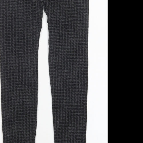 Diva Feva Womens Grey Herringbone Polyester Jogger Leggings Size M L25 in