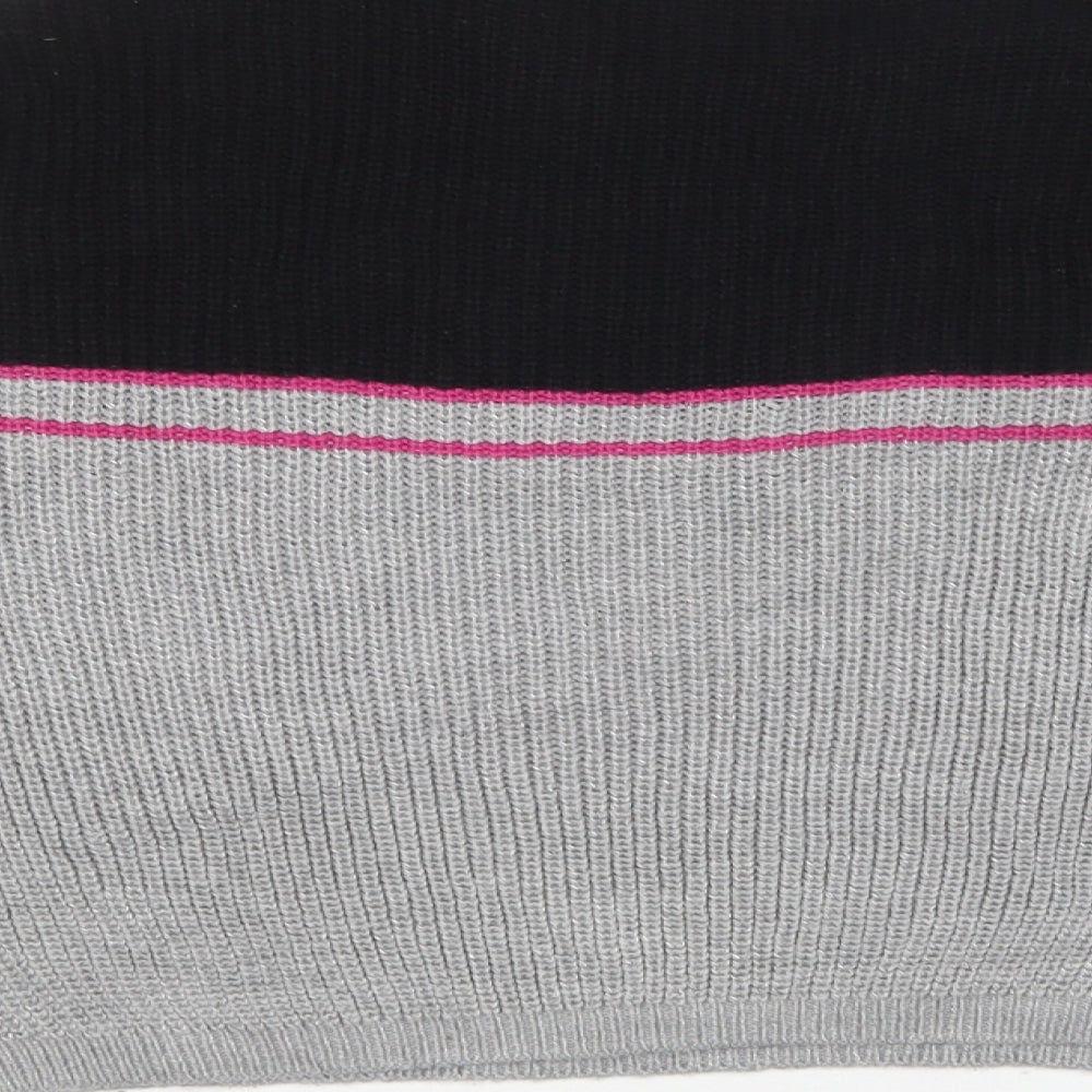 Pull&Bear Womens Multicoloured Round Neck  Acrylic Pullover Jumper Size XS