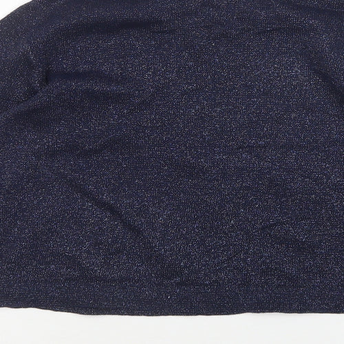 H&M Girls Blue Round Neck  Cotton Pullover Jumper Size 11-12 Years