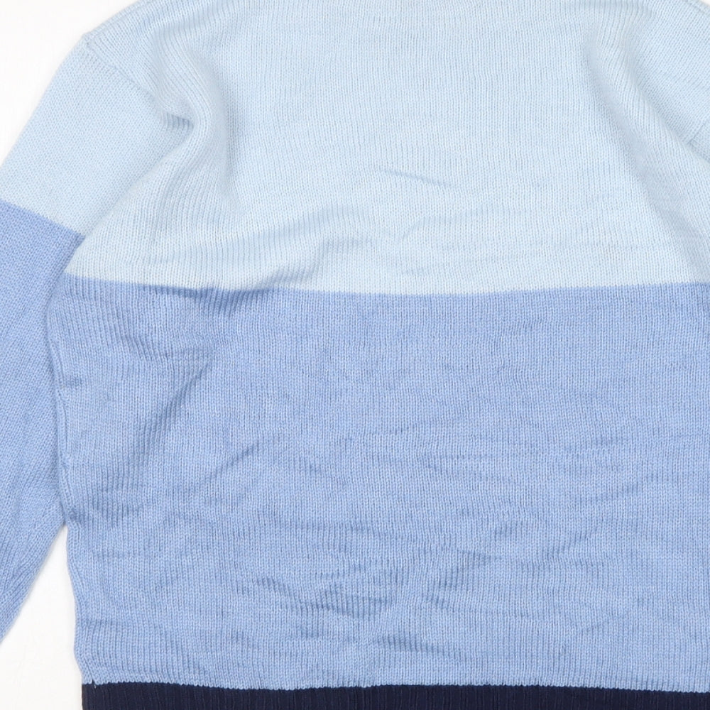 Damart Womens Blue Round Neck  Acrylic Pullover Jumper Size 10