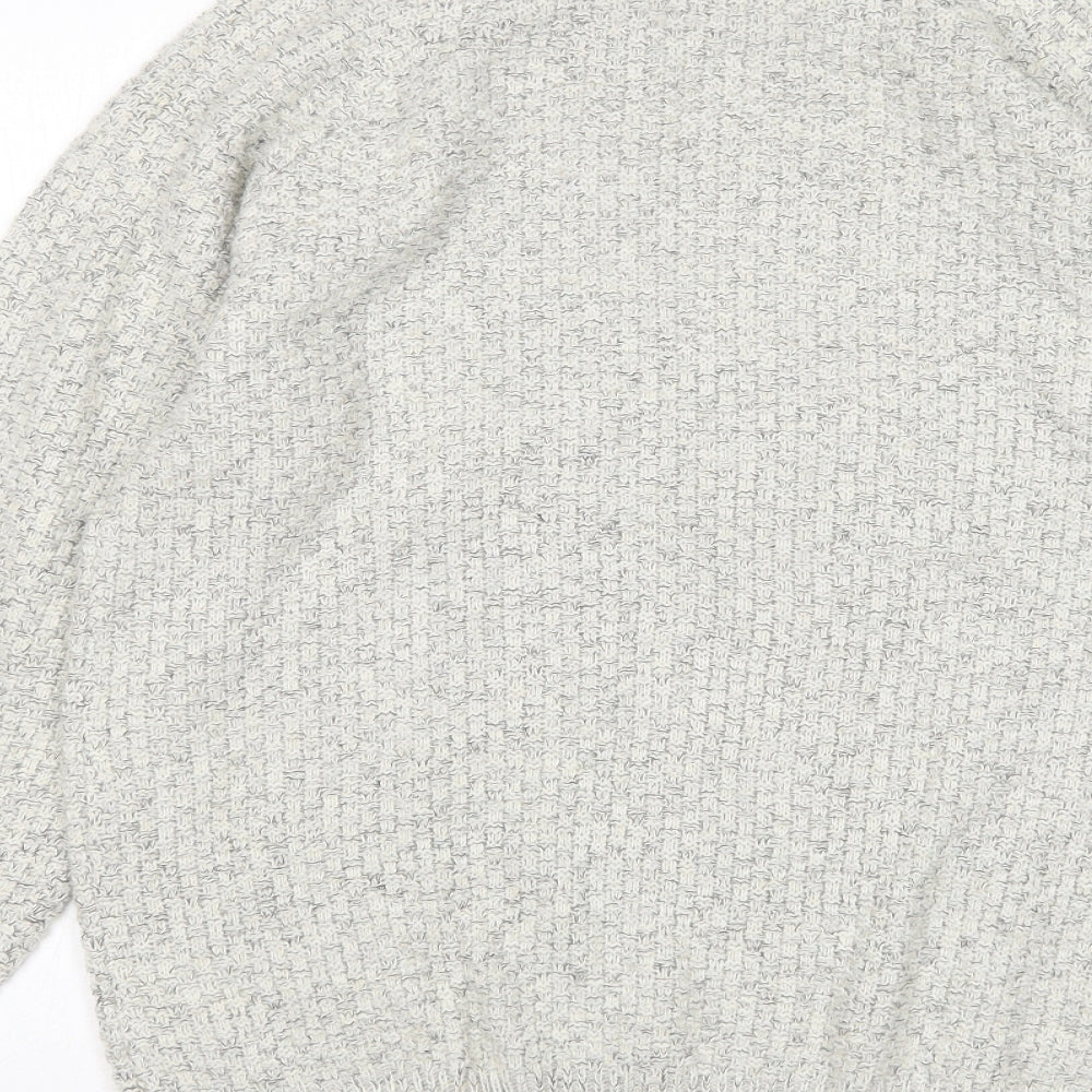 Cedar Wood State Womens Grey Round Neck  Acrylic Pullover Jumper Size M