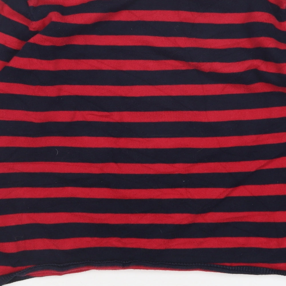 H&M Boys Multicoloured Round Neck Striped Cotton Pullover Jumper Size 9-10 Years