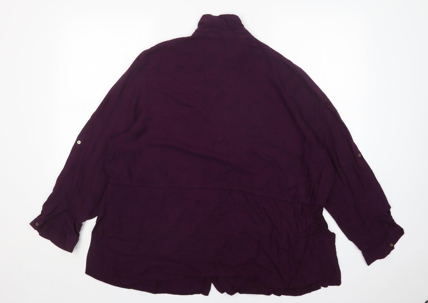 George Womens Purple  Viscose Basic Button-Up Size 22 Collared