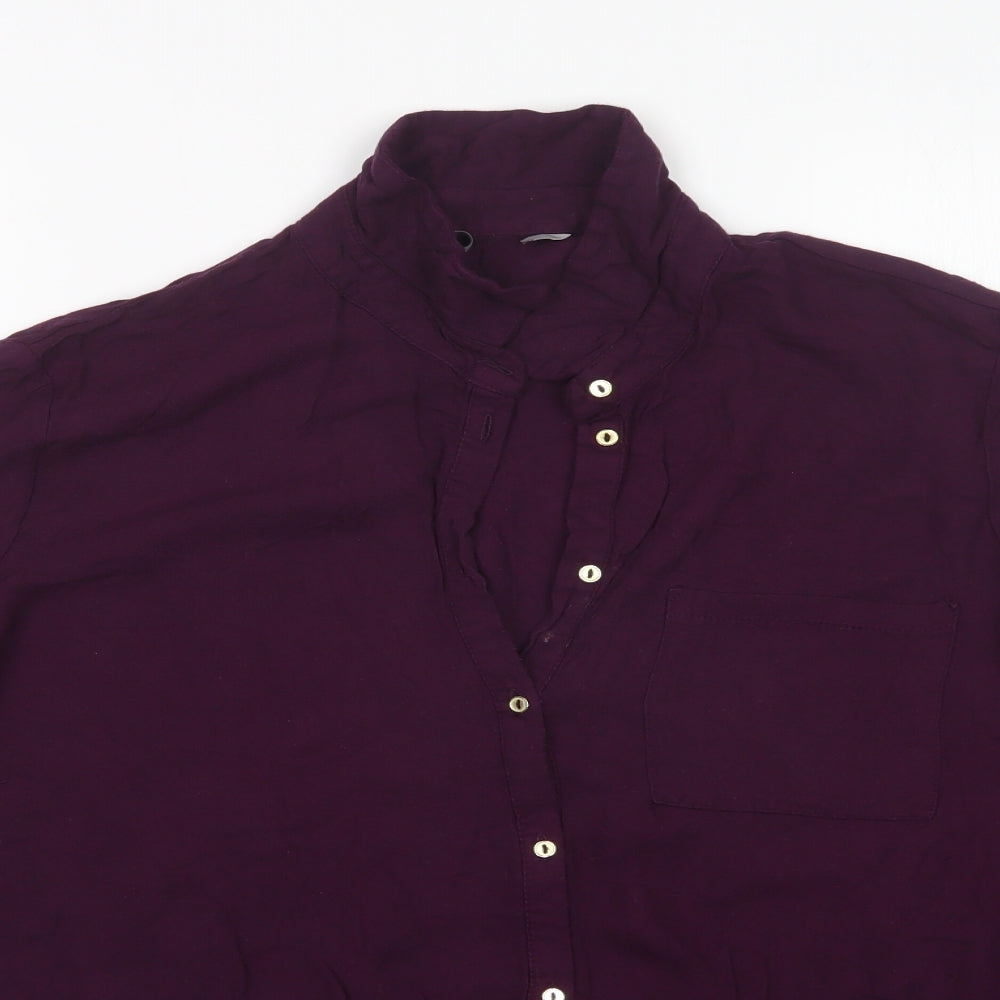 George Womens Purple  Viscose Basic Button-Up Size 22 Collared