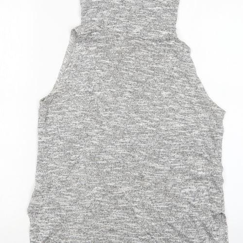 New Look Womens Grey Roll Neck  Viscose Vest Jumper Size 14