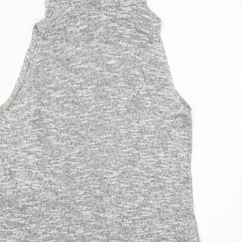 New Look Womens Grey Roll Neck  Viscose Vest Jumper Size 14