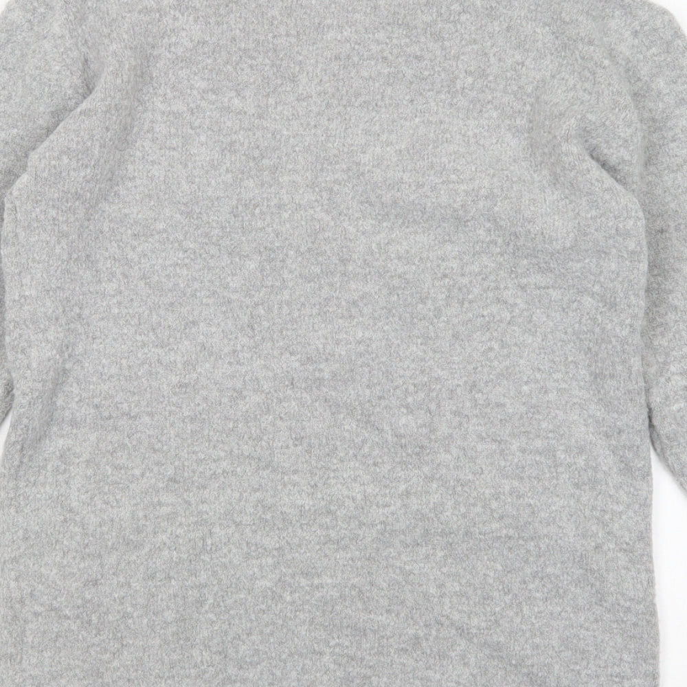 NEXT Girls Grey V-Neck  Acrylic Cardigan Jumper Size 10 Years