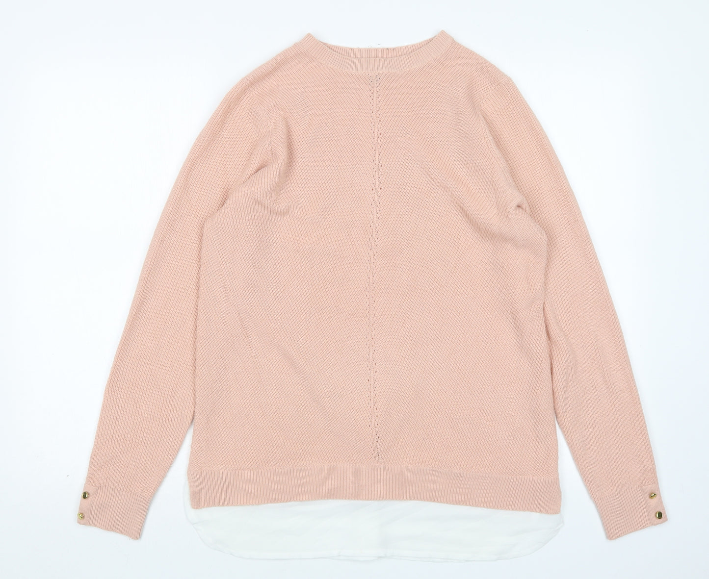 Dorothy Perkins Womens Pink Round Neck  Acrylic Pullover Jumper Size 12