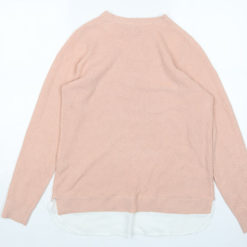 Dorothy Perkins Womens Pink Round Neck  Acrylic Pullover Jumper Size 12