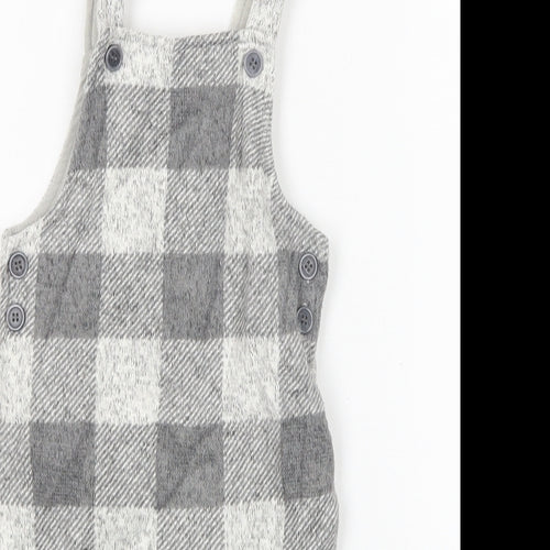Nutmeg Boys Multicoloured Check Polyester Dungaree One-Piece Size 3-6 Months