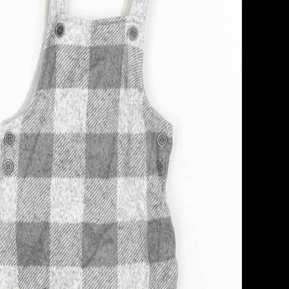 Nutmeg Boys Multicoloured Check Polyester Dungaree One-Piece Size 3-6 Months